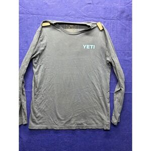 Gorpcore Mens YETI Long Sleeve Graphic‎ T-Shirt Medium Gray